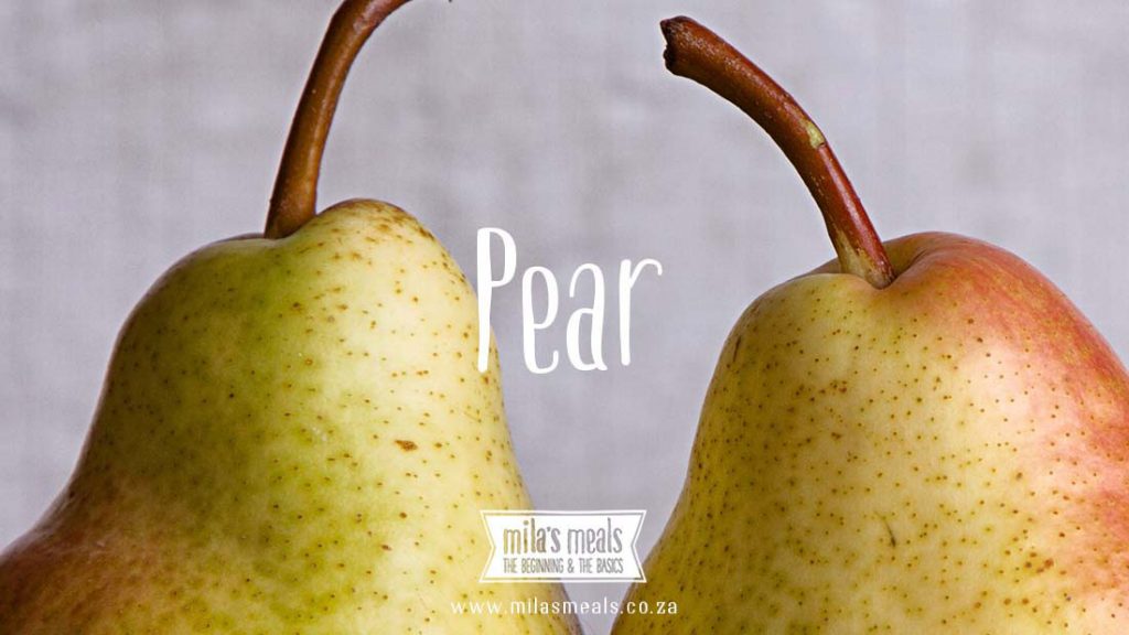 Pear nutrition info Milas MEals Glossary