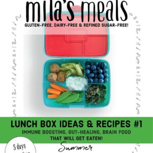 milas meals gluten-free, dairy-free, sugar-free lunch box foods meal plan cover