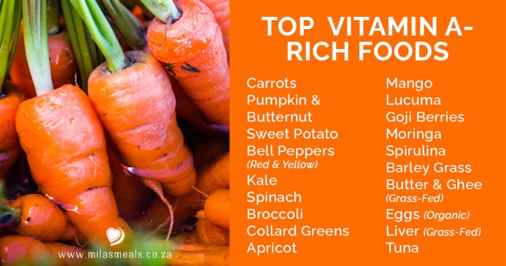 list of food sources of vitamin A