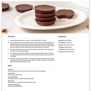 chocolate bomb recipe card