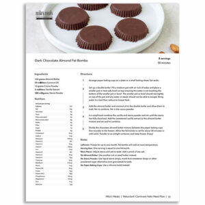 Mila's Meals Keto Meal Plan Chocolate Fat Bombs REcipe