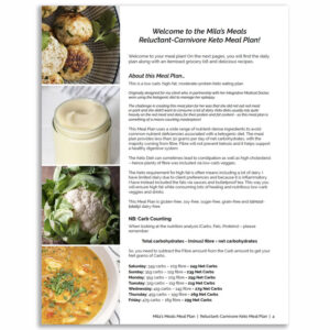 Mila's Meals Keto Meal Plan Introduction